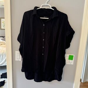 Black button up Madewell Blouse